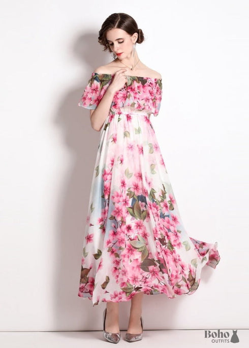 Bohemian Ruffle Chiffon Skirt